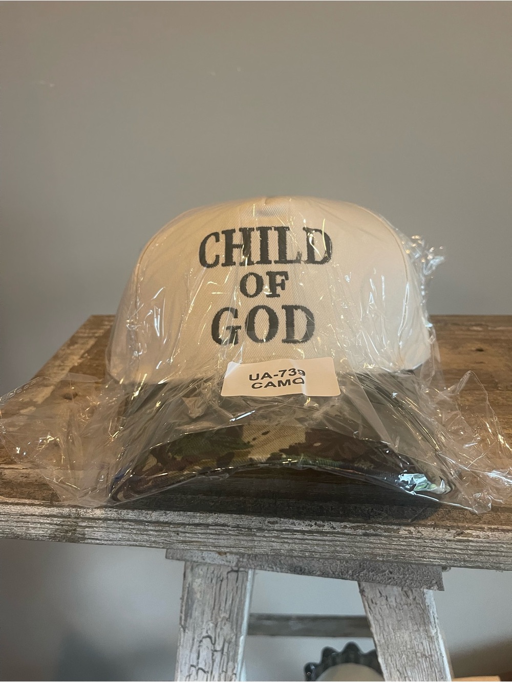 “Child of God” Trucker Hat - Canvas with Camo Bill(unisex)